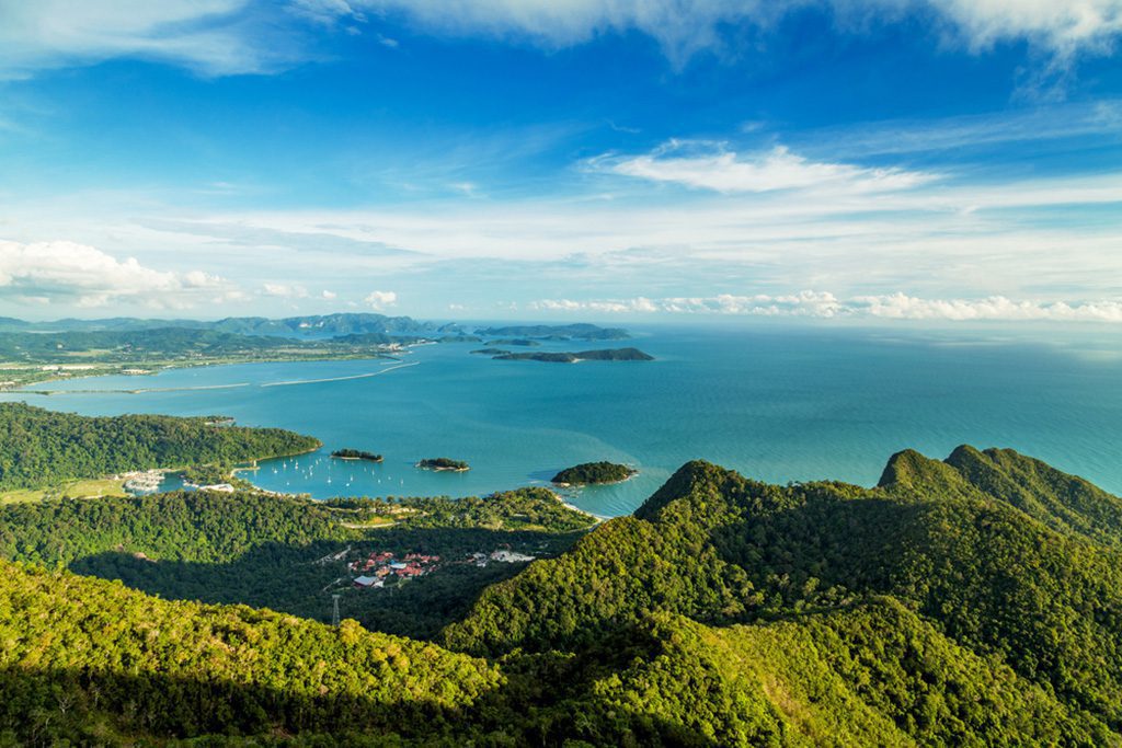 View of tropical island Langkawi in Malaysia