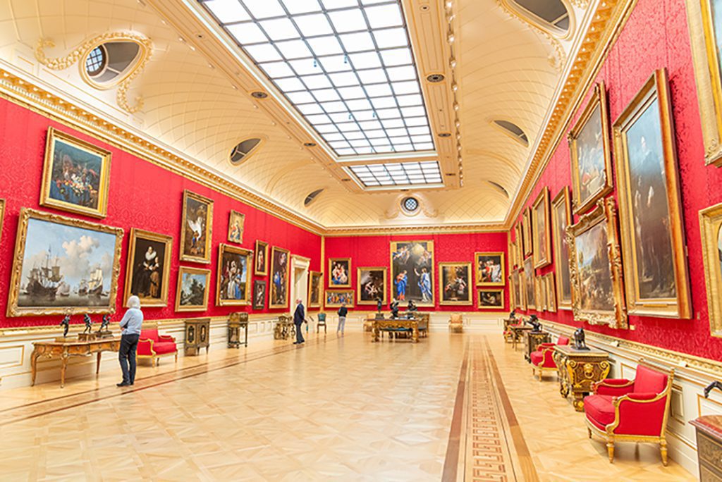 Interior of the Wallace Collection art gallery in London