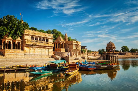Gadi Sagar - artificial lake. Jaisalmer, Rajasthan, India - Top 20 places to visit in Rajasthan.
