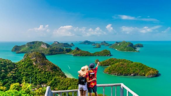 Couple Traveler on Top of an Island, Joy and Romance: best holiday destinations for couples