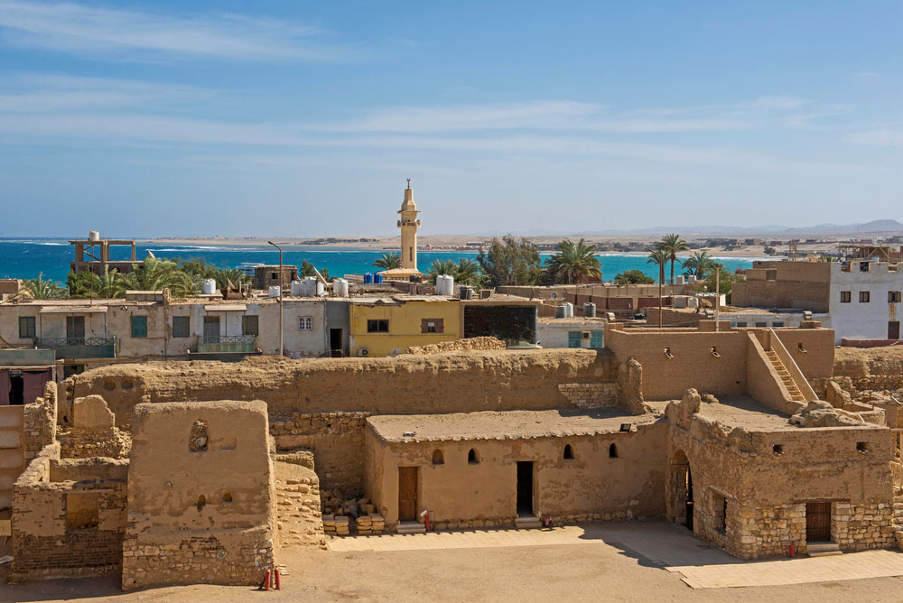 Ancient ottoman fort in traditional old Egyptian town of El Quseir
